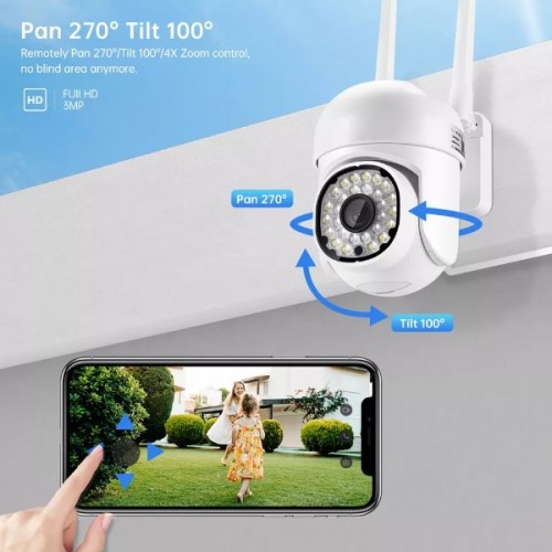 Вулична IP камера відеоспостереження Abuntu WIFI IP 2.0mp поворотна з віддаленим доступом YI LOT